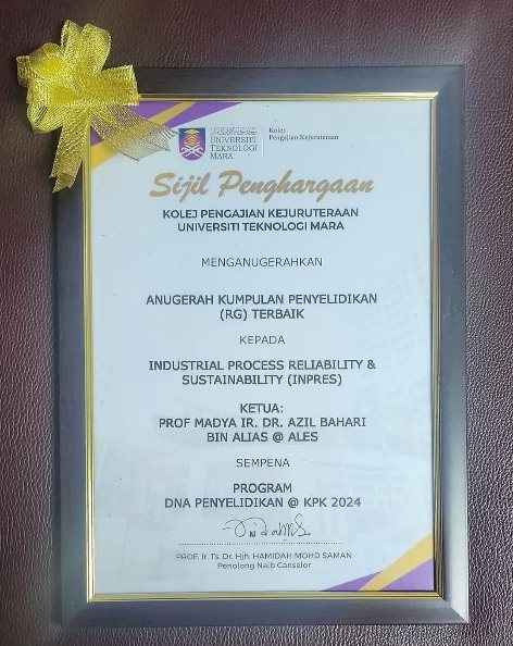 Best Research Group certificate, KPK 2024