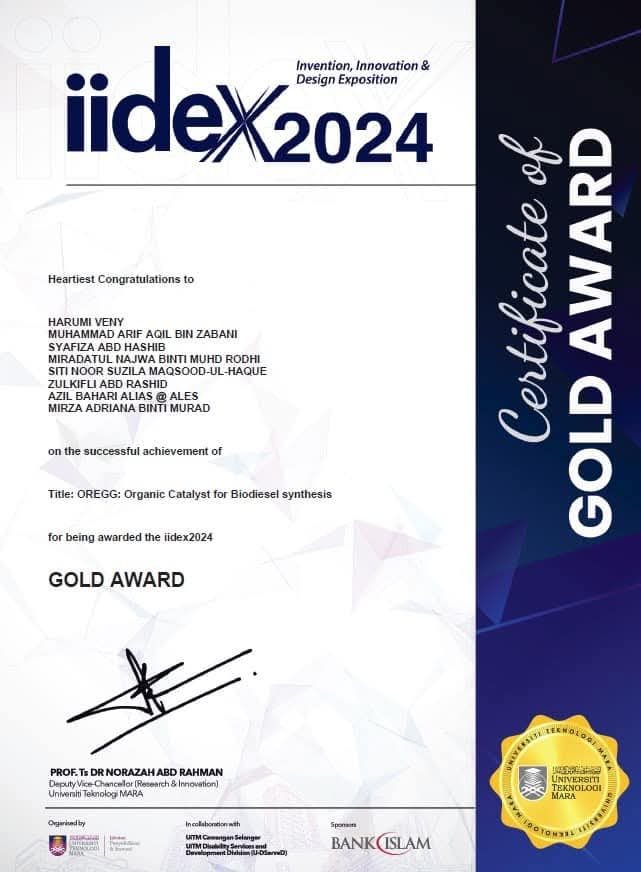 iidex 2024 Gold Award, OREGG