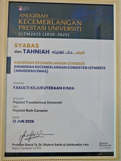 UiTM Consistent Excellence Award (Gold), 2025
